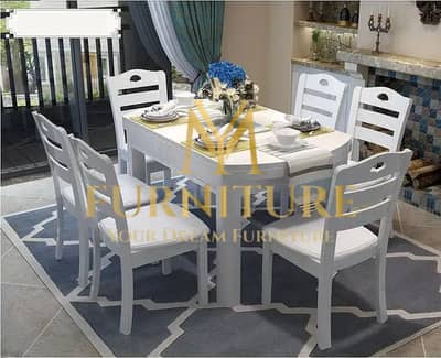 Dinning Set - Wooden Table Set - Dinning Chairs - 4 or 6 Dinning Set