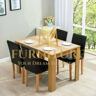 Dinning Set - Wooden Table Set - Dinning Chairs - 4 or 6 Dinning Set