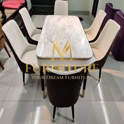 Dinning Set - Wooden Table Set - Dinning Chairs - 4 or 6 Dinning Set