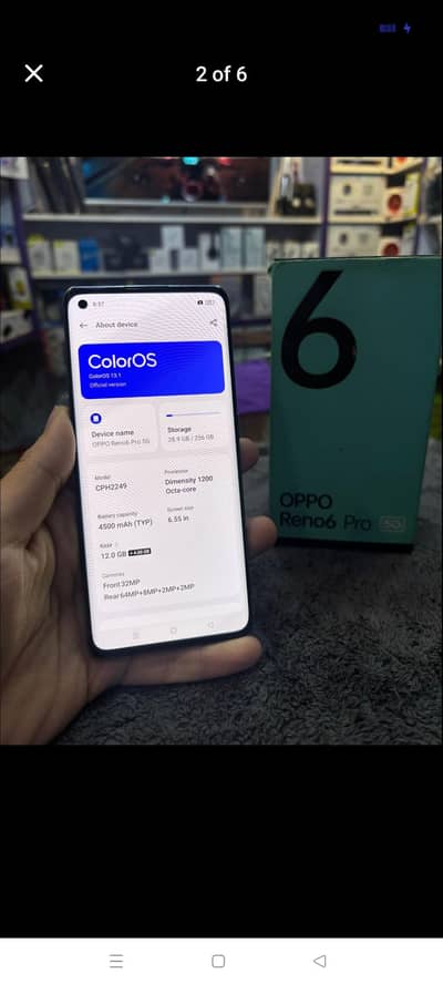 oppo reno 6 pro 5g 12gb ram 256 gb rom 10.10 03004195473 call or whtsa