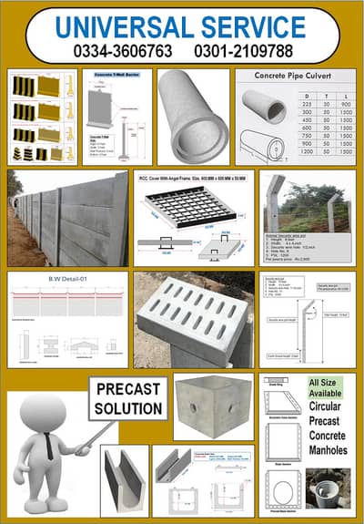 Best Precast Concrete Manholes, Culverts & T-Wall Barriers | Lahore