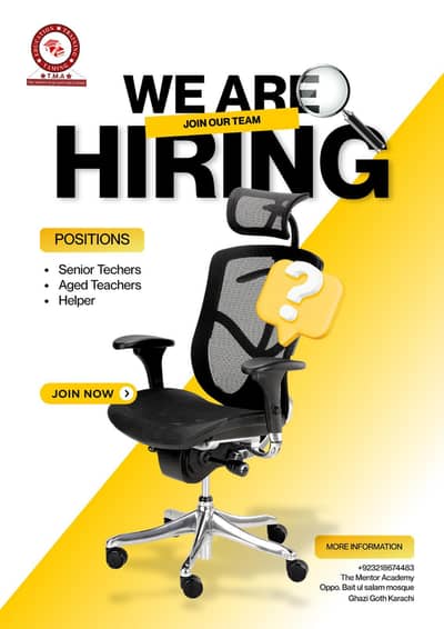 Looking for Teachers, helpers and seniors . . .