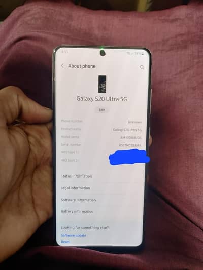 Samsung S20 Ultra 5g Non pta Condition apky samny ha