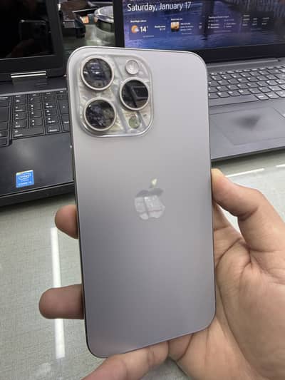 I PHONE 15 PRO MAX 256GB WITH BOX HK MODEL NON PTA NATURAL TITANIUM