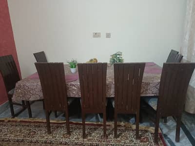 8 seater pure kikar wood dining set for sale