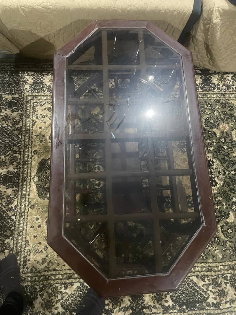 Solid Wood Cofee Table (1 +2) 1