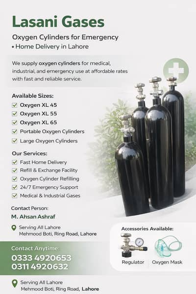 Oxygen Cylinder Lahore | Medical Oxygen | Home Delivery