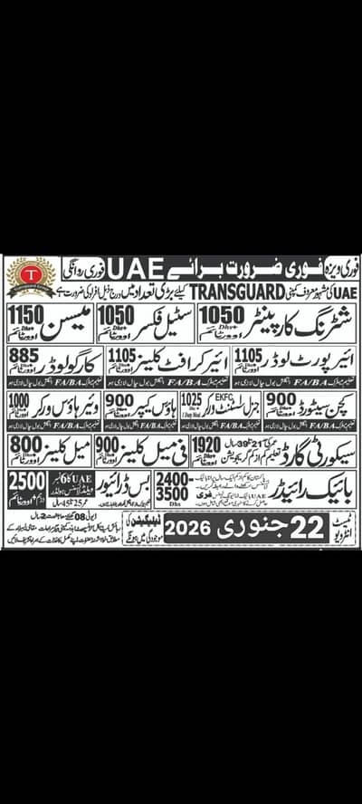 Job UAE#Sodi#Transgard