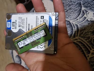 4GB DDR4 ram 1TB Hard drive for laptop