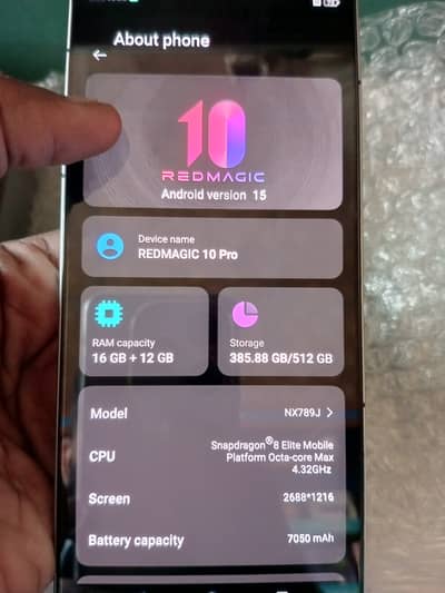 Redmagic 10 pro 16/512 open box condition non pta