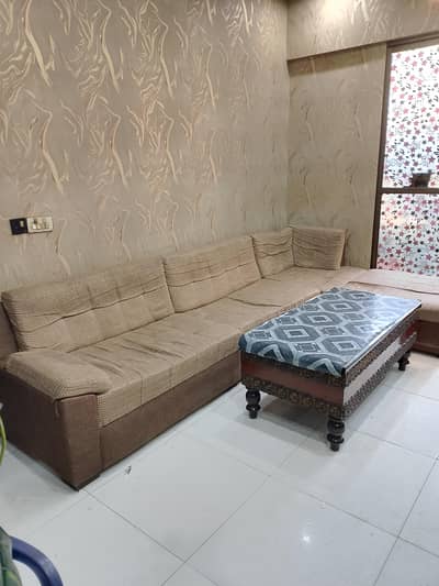 7 Seater Sofa Set for Sale – Good Condition (Slightly Damaged)