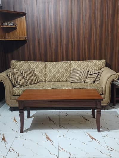 Sofas Set 3 seater in use others in Store along with Table cushions