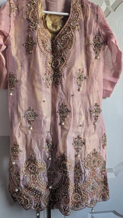party wear dress with banarsi dupata