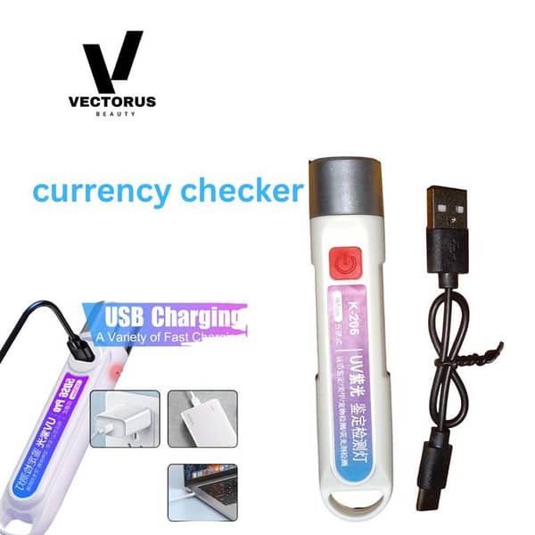 Money Checker, Rechargeable car light USB Rechargeable Light -Portable Handheld Cat Detector lamp,for Dog Cat Care and Resin Curing, K-207 UV Flashlight Black Light USB Rechargeable Money Checker