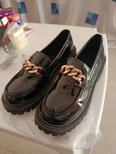 Loafers  Black Colour New for Women