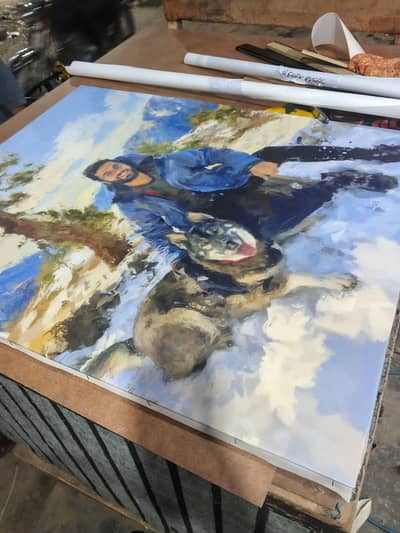 handmade oil portraits, painting and sketches