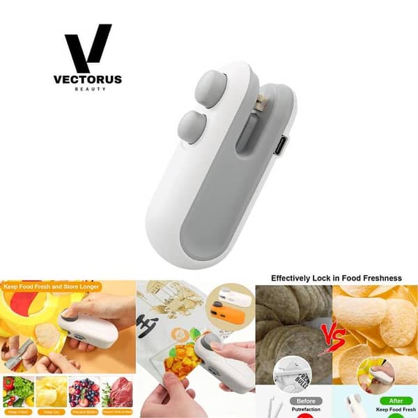 Portable Mini Sealer Household Sealing Machine Heat Sealer Capper for Plastic Bags Package Food Saver Kitchen Gadgets, Mini Rechargeable Sealer Food Heat Bag Sealing Machine Package