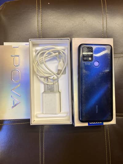 Tecno Pova 6/128 ram with box and charger condition 10/8.5