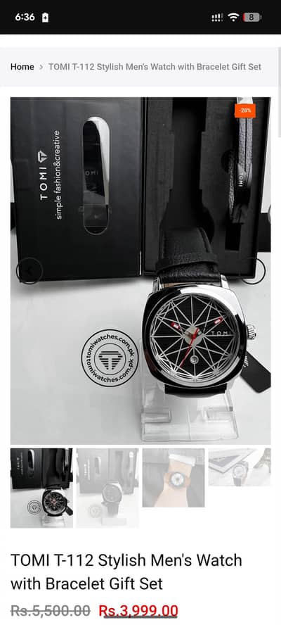 Tomi Watch Gift set with bracelet