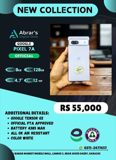 *Google Pixel 7a | Water Sealed 100% Official PTA Approved