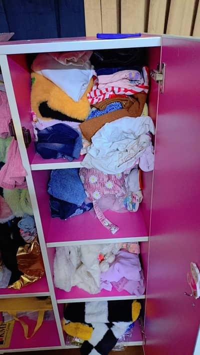 kids barbie wardrobe double door