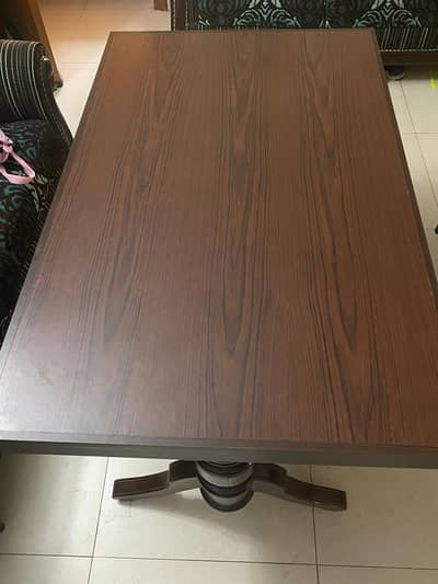 Wooden dining table with 4 chairs