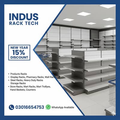 complete super store range racks and cash counter shopping trolley