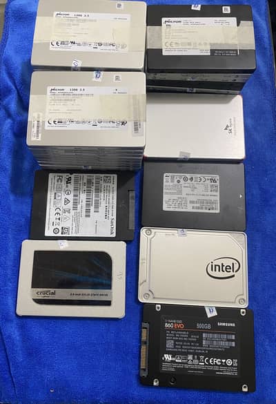 Ssd 512 pulled mix brands Samsung crucial intel micron