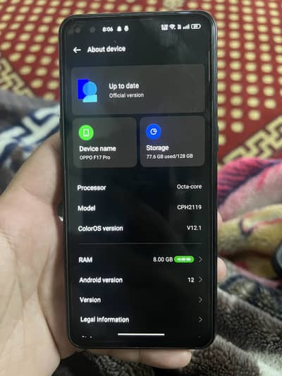 10 by 10 condition oppo f17 pro 8+5 128