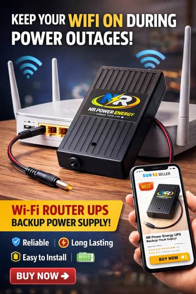 WiFi Router UPS 5 say 7 hr backup 1 month warranty