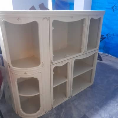 Wooden Showcase with glass (newly deco paint)