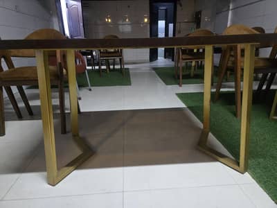 restaurant table and chairs