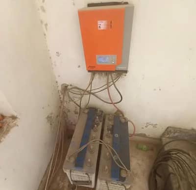 Hybrid inverter and 5 330watt panel and 2 phoniex tubular batteries