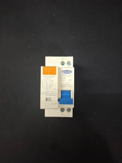 RCBO Breaker 16A TOMZN (best for electric geyser] Brand New (with Box)