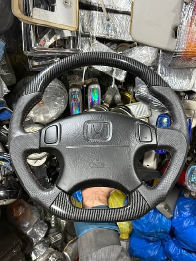 Honda civic Carbon fibre modified steering wheel sports