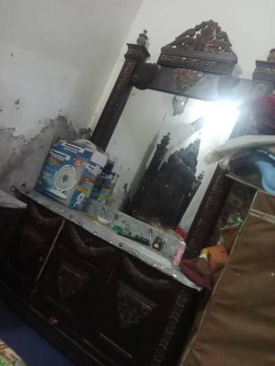 bed with side tables and dressing