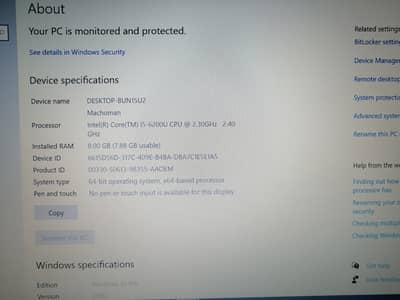 Dell 5480 Core i5 6th Generation for sale.
