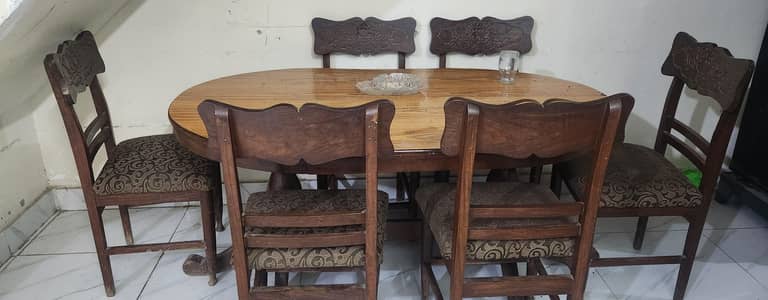 DINNING TABLE 6 CHAIR PIRE WOOD FOR SALE 03261271600