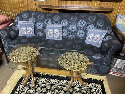 5 seater big sofa black color