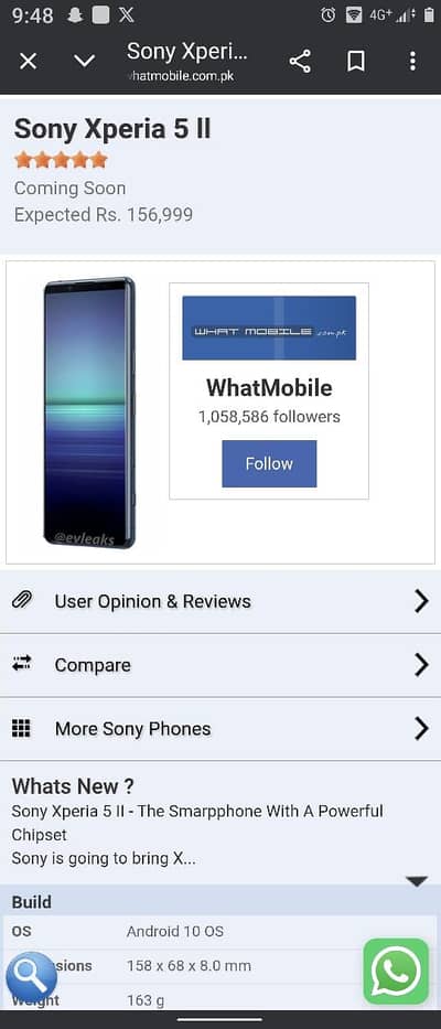 sony Xperia 5 mark 2  original pta approved