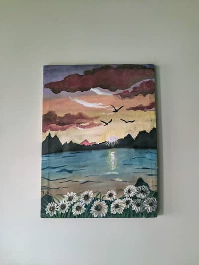 Scenery Painting| original aesthetic wall decor with free bookmark