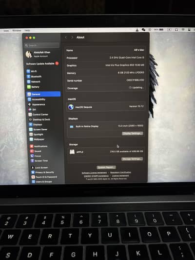 Macbook pro 2019 13inch i5