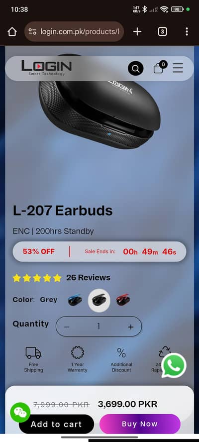 login L207 few days use