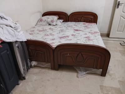 2 Piece Wooden Single Bed for sale