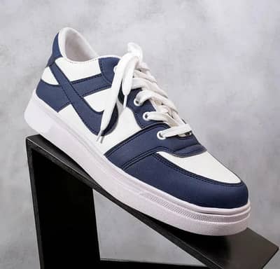 Men's Rexine Fancy Sneakers (JRD-Blue)