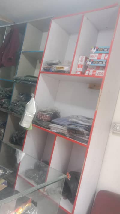 Urgent Sale shop racks plus counter plus stool