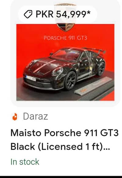 Real rice above 50000(checked) Porsche 911 GT3 toy car 1:18 scale
