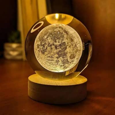 cristal ball moon lamp