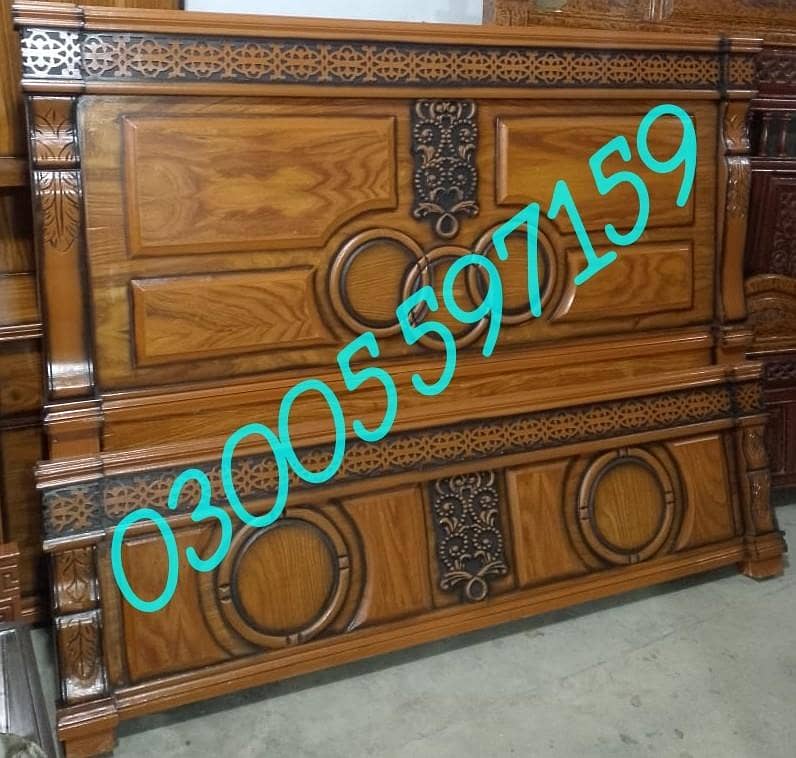 king size bed| wood bed set| bed side table dressing| solid single bed 11