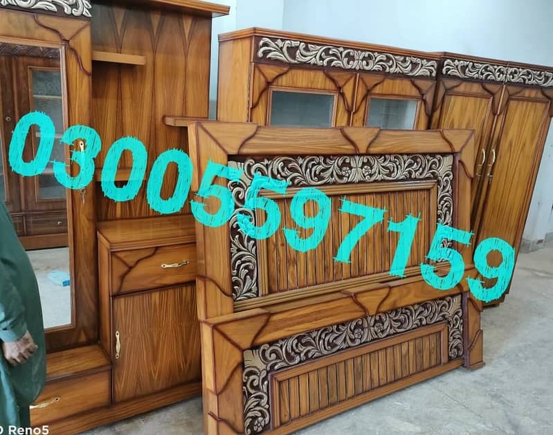 king size bed| wood bed set| bed side table dressing| solid single bed 13